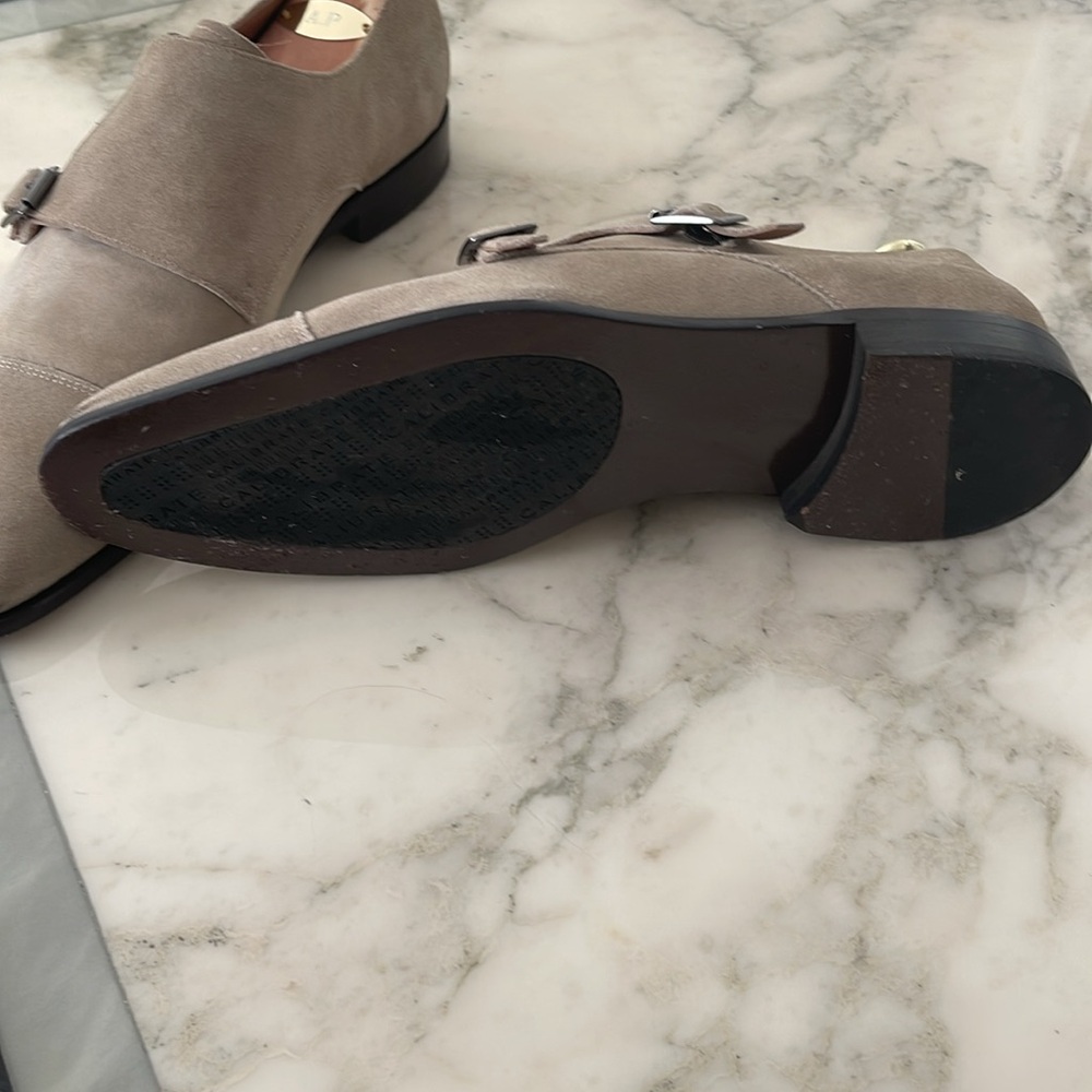 Calibrate Double Monk Suede Dress Shoes View 4